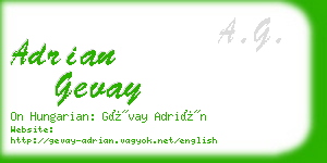 adrian gevay business card